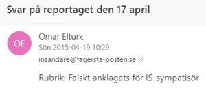 Svar på reportaget den 17 April